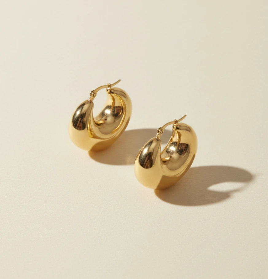 Aros Chunky Hoop Dorados