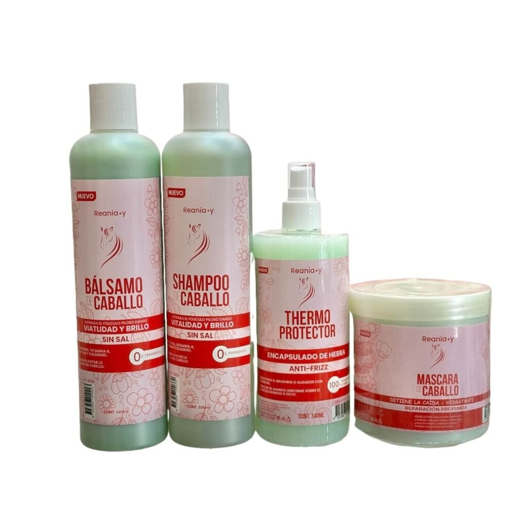 Kit De Cuidado Capilar Caballo 4Pcs