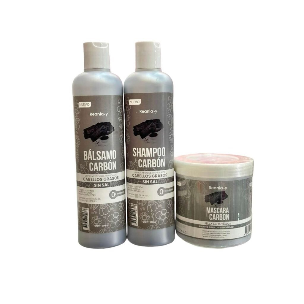 Kit De Cuidado Capilar De Carbon 3Pcs