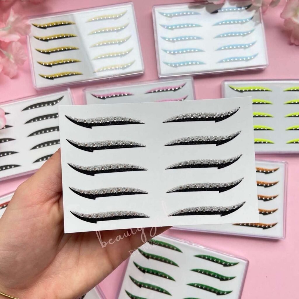 Delineado Sticker Glitter Doble
